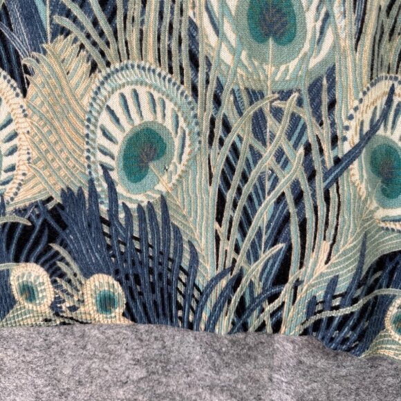 Talbots Petite Pure Cashmere Sweater Peacock Feather Print Quiet Luxury Size SP - Picture 4 of 15